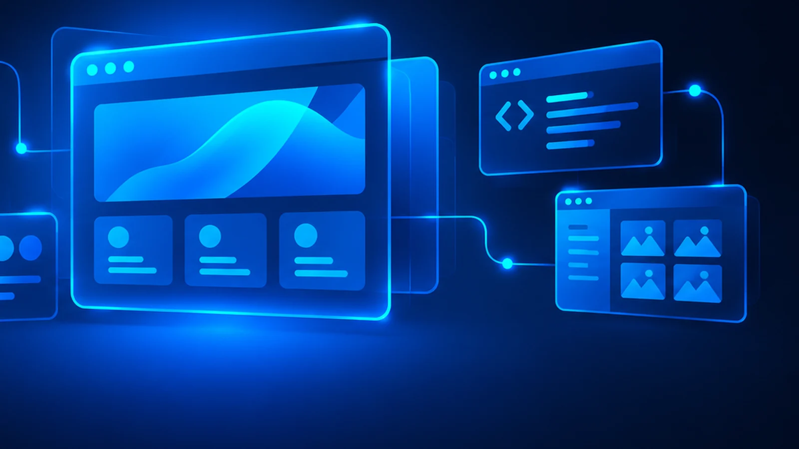 CMS website development Dubai - content management admin dashboard with page editor, code view and media library
